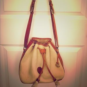 Vintage Dooney and Bourke two toned tan leather